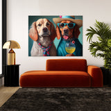 Dogs With Fancy Cocktail 104 Wall Art