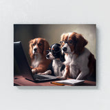 Dogs Working On A Computer 46 Wall Art