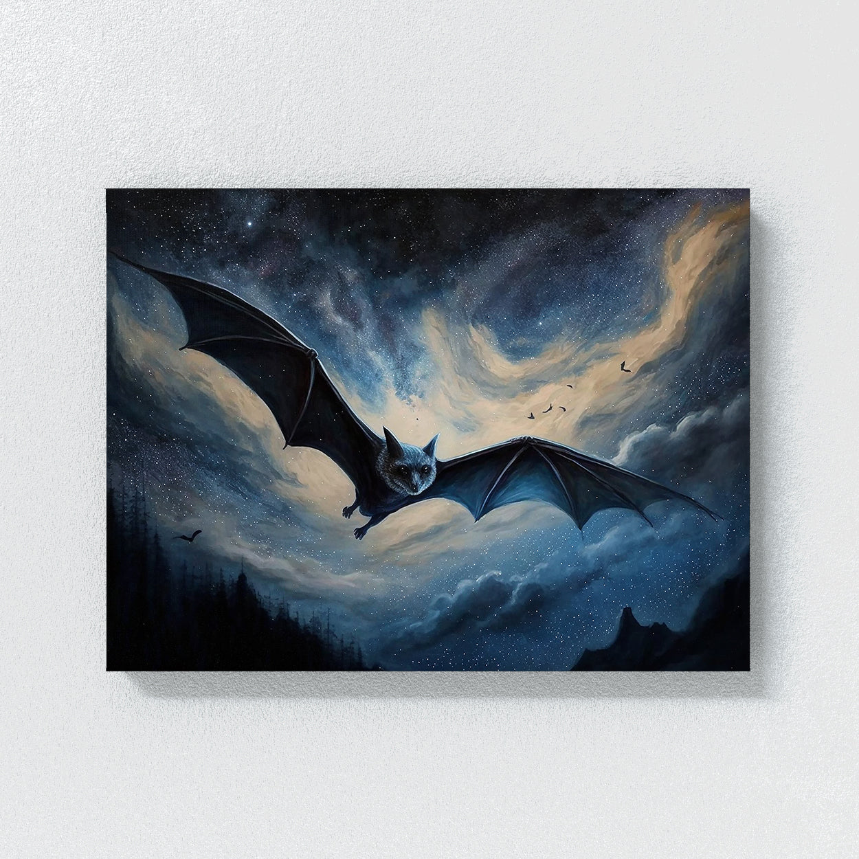 Bat Realistic Starry Sky 17 Wall Art