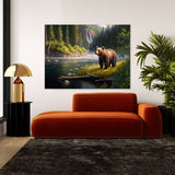 Bear Forest River 42 Wall Art