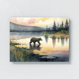 Bear Peaceful Tranquil Sunrise 14 Wall Art