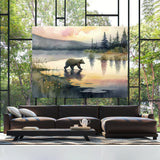 Bear Peaceful Tranquil Sunrise 14 Wall Art