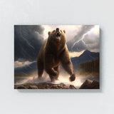 Bear Realistic Charging Grizzly 2 Wall Art