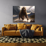 Bear Realistic Charging Grizzly 2 Wall Art