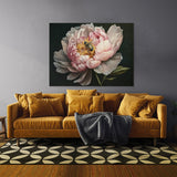 Bee Detailed Realistic Peony 13 Wall Art