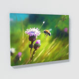 Bee Impressionism Flower 12 Wall Art