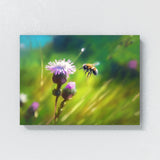 Bee Impressionism Flower 12 Wall Art