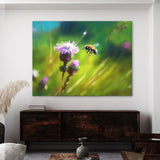 Bee Impressionism Flower 12 Wall Art