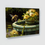 Bee Impressionism Flower 20 Wall Art