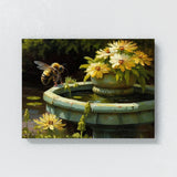 Bee Impressionism Flower 20 Wall Art