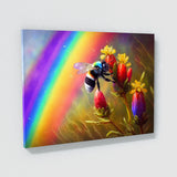 Bee Impressionism Rainbow 22 Wall Art