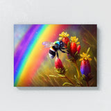 Bee Impressionism Rainbow 22 Wall Art