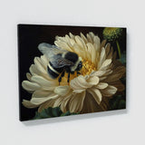 Bee Realistic Chrysanthemum 19 Wall Art