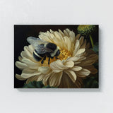 Bee Realistic Chrysanthemum 19 Wall Art