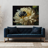 Bee Realistic Chrysanthemum 19 Wall Art