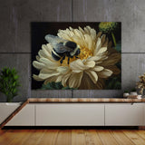 Bee Realistic Chrysanthemum 19 Wall Art