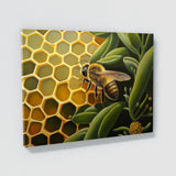 Bee Realistic Oil Honeycomb 11 Wall Art