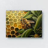 Bee Realistic Oil Honeycomb 11 Wall Art