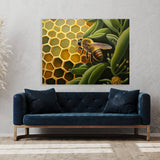 Bee Realistic Oil Honeycomb 11 Wall Art