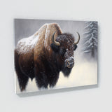 Bison Snowstorm Trees 9 Wall Art