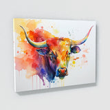 Bull Bright Colorful 21 Wall Art
