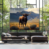 Bull Majestic Landscape 22 Wall Art