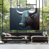 Bull Monochrome 25 Wall Art