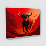 Bull Powerful Red 18 Wall Art