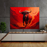 Bull Powerful Red 18 Wall Art