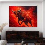 Bull Powerful Red 19 Wall Art