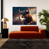 Bull Realistic Detailed 30 Wall Art