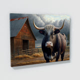 Bull Realistic Detailed Barn 7 Wall Art