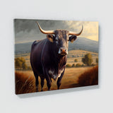 Bull Realistic Rural Landscape 28 Wall Art