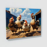 Chicken Farmyard Scene 9 Wall Art