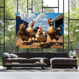 Chicken Farmyard Scene 9 Wall Art