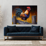 Chicken Vibrant Rooster Fence 10 Wall Art