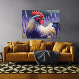 Chicken Vibrant Rooster Lavender 28 Wall Art