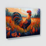 Chicken Vibrant Rooster Scene 24 Wall Art