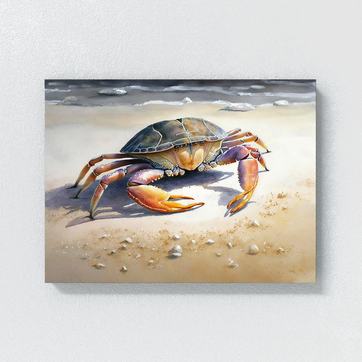 Crab Watercolor Beach 3 Wall Art