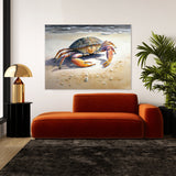 Crab Watercolor Beach 3 Wall Art