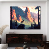 Deer Colorful Atmospheric 1 Wall Art