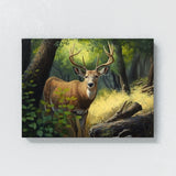 Deer Realistic Buck Forest Trees 19 Wall Art