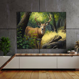Deer Realistic Buck Forest Trees 19 Wall Art