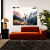 Deer Realistic Forest 21 Wall Art
