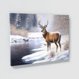 Deer Realistic Snowy 20 Wall Art
