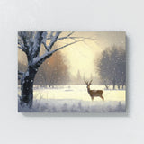 Deer Snow Landscape 15 Wall Art
