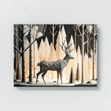 Deer Snowy Forest 30 Wall Art