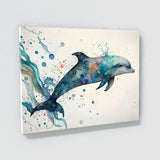 Dolphin Fun Cartoon 36 Wall Art