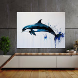 Dolphin Modern Minimalist 37 Wall Art