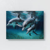 Dolphin Peaceful Family 13 Wall Art